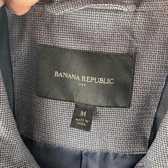 Banana Republic Blueand Gray Patterned Jacket - Picture 4 of 5